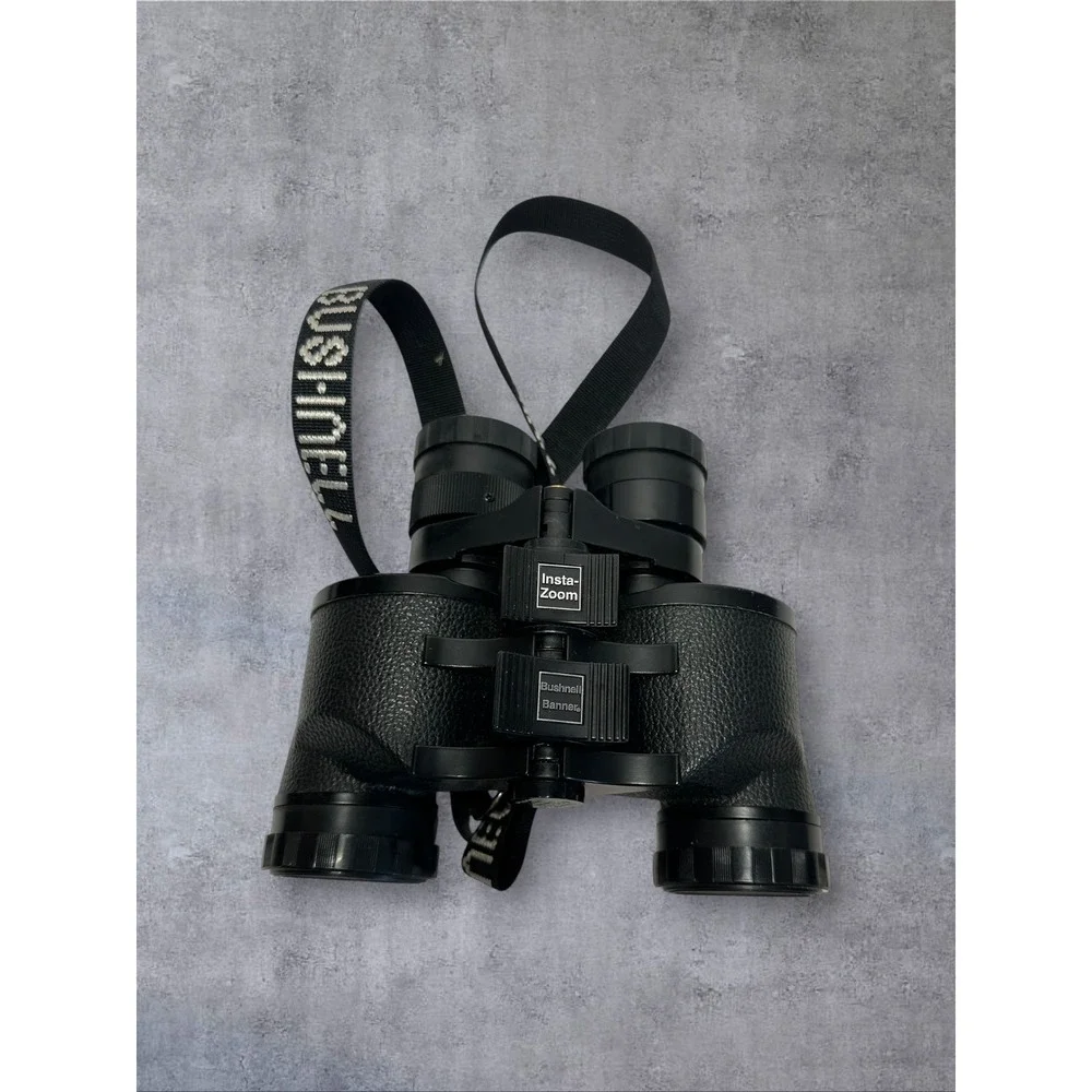 Vintage Bushnell Banner Binoculars  Black Insta-Zoom 7x-15x 35mm Japan